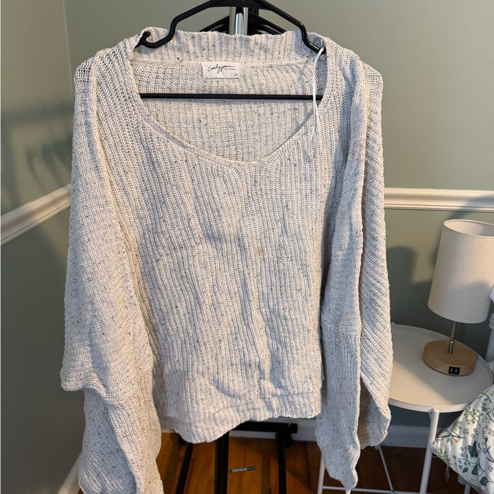 Carly Jean Gray Knit Sweater